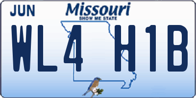 MO license plate WL4H1B