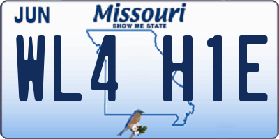 MO license plate WL4H1E