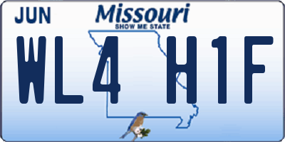 MO license plate WL4H1F