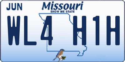 MO license plate WL4H1H