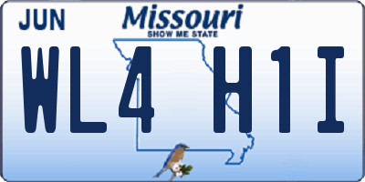 MO license plate WL4H1I