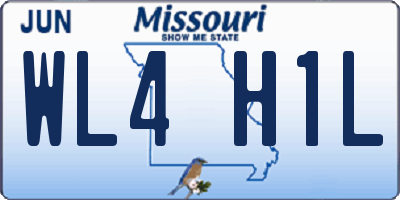 MO license plate WL4H1L