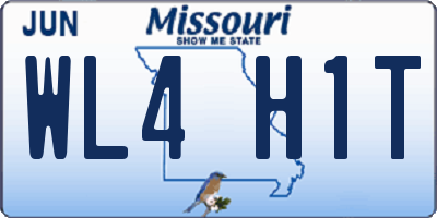 MO license plate WL4H1T