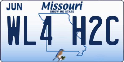 MO license plate WL4H2C