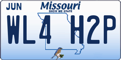 MO license plate WL4H2P