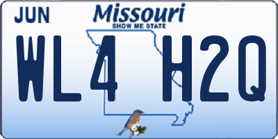 MO license plate WL4H2Q