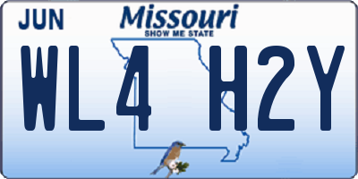 MO license plate WL4H2Y