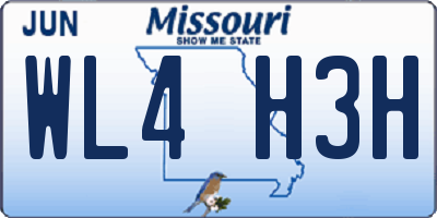 MO license plate WL4H3H