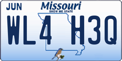 MO license plate WL4H3Q