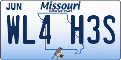 MO license plate WL4H3S