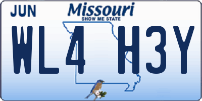 MO license plate WL4H3Y