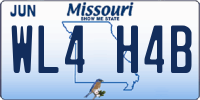 MO license plate WL4H4B