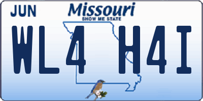 MO license plate WL4H4I