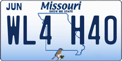 MO license plate WL4H4O