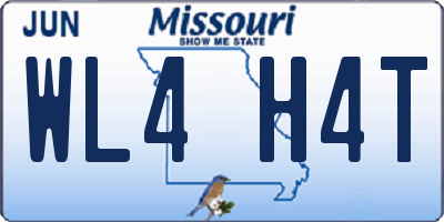MO license plate WL4H4T