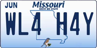 MO license plate WL4H4Y