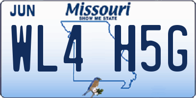 MO license plate WL4H5G