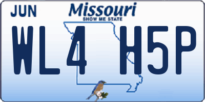 MO license plate WL4H5P
