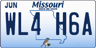 MO license plate WL4H6A