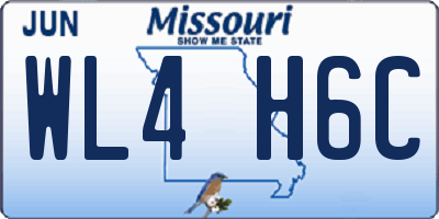 MO license plate WL4H6C