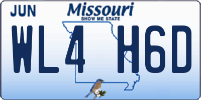 MO license plate WL4H6D