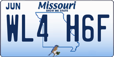 MO license plate WL4H6F