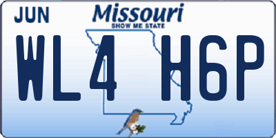 MO license plate WL4H6P