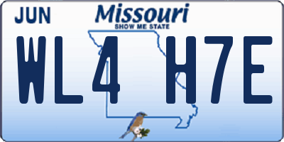 MO license plate WL4H7E