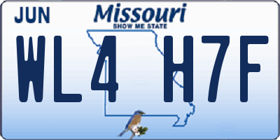 MO license plate WL4H7F