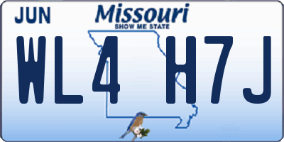 MO license plate WL4H7J