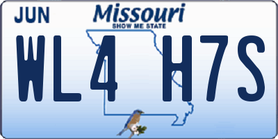 MO license plate WL4H7S