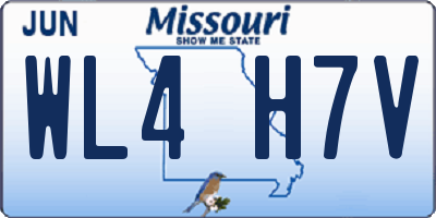 MO license plate WL4H7V