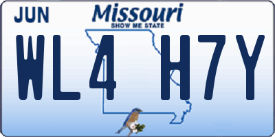 MO license plate WL4H7Y