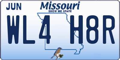 MO license plate WL4H8R
