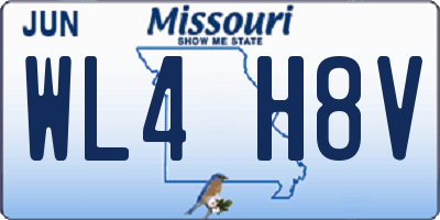 MO license plate WL4H8V