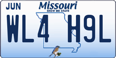 MO license plate WL4H9L