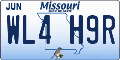 MO license plate WL4H9R
