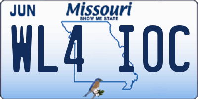 MO license plate WL4I0C