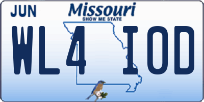 MO license plate WL4I0D