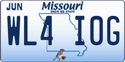 MO license plate WL4I0G