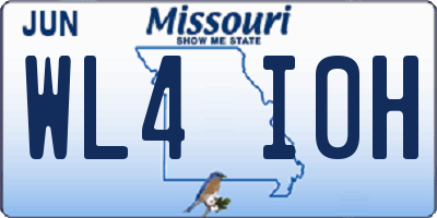 MO license plate WL4I0H