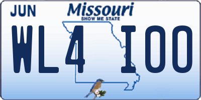 MO license plate WL4I0O
