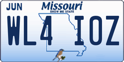 MO license plate WL4I0Z