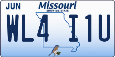 MO license plate WL4I1U