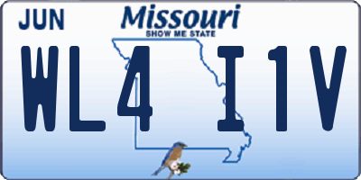 MO license plate WL4I1V