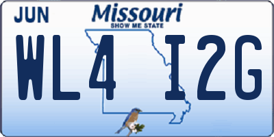 MO license plate WL4I2G