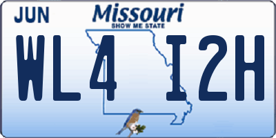 MO license plate WL4I2H