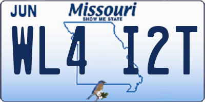 MO license plate WL4I2T