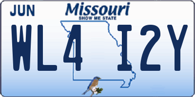 MO license plate WL4I2Y