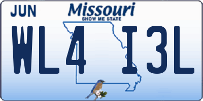 MO license plate WL4I3L